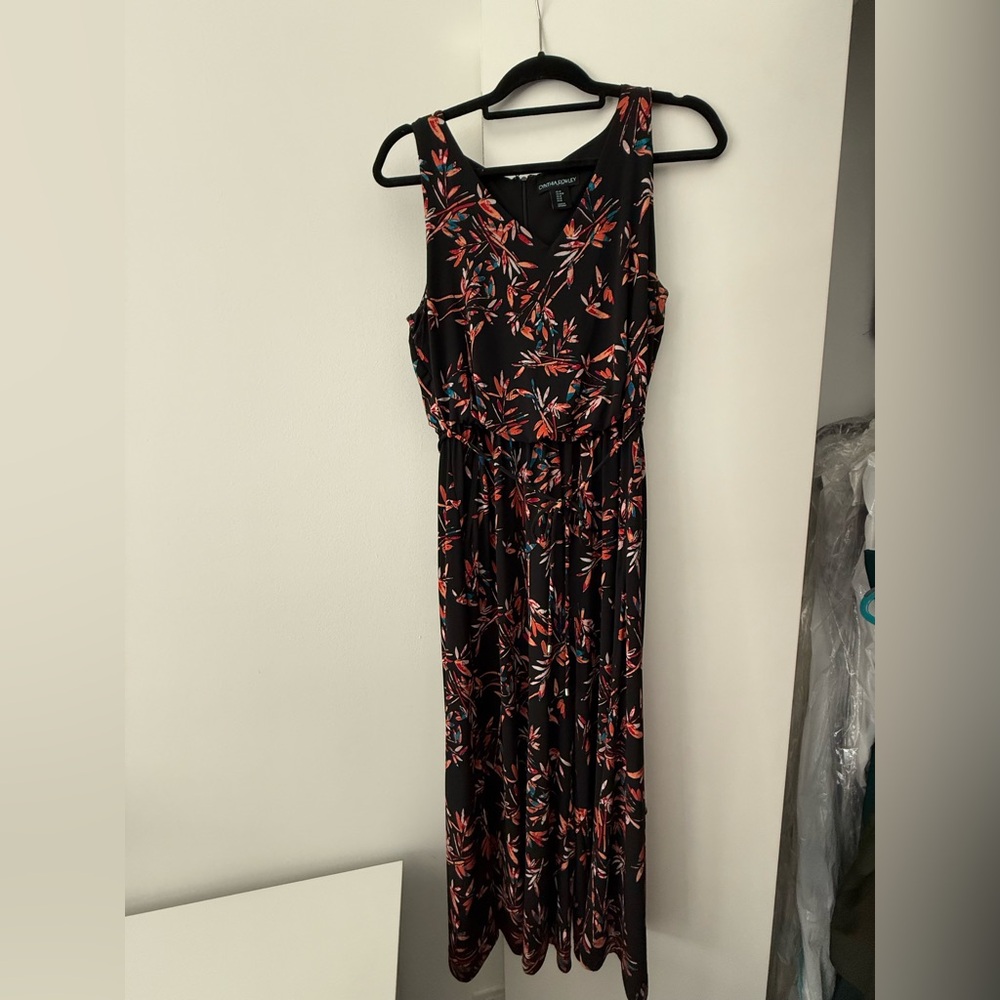 Cynthia Rowley Black Floral Midi Jumpsuit